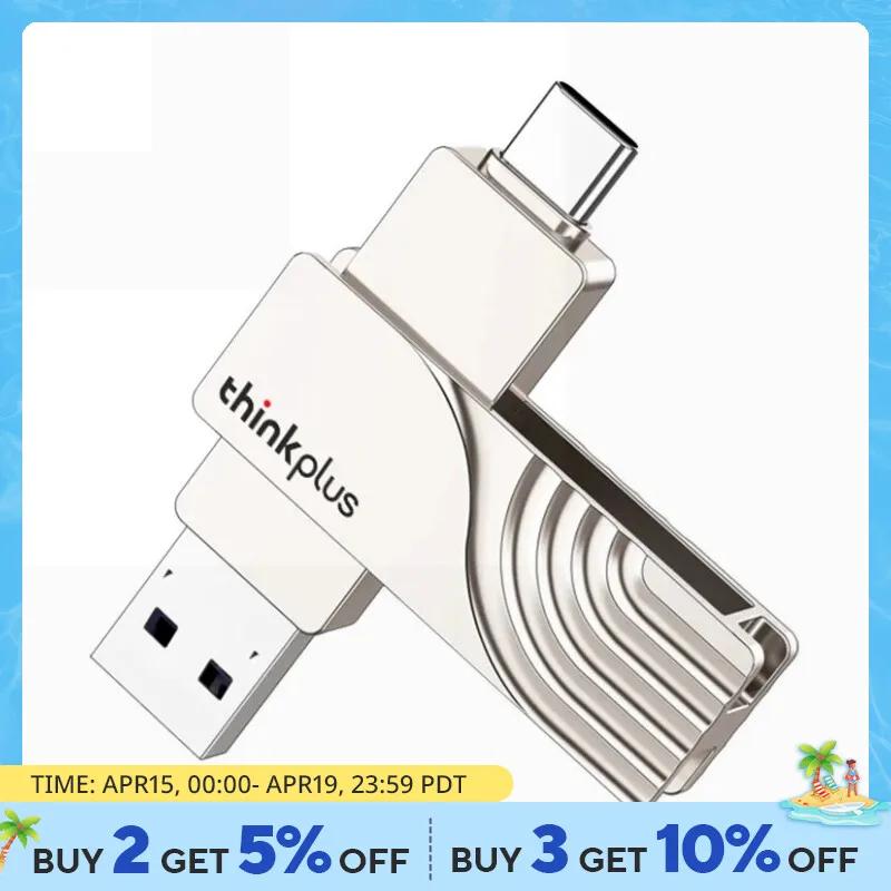 Thinkplus USB ÷ ̺, 3.0 A Ÿ C 3.1, 128GB, 256GB  ̺, PC ȵ̵ Ʈ ޸ ƽ 丮 U ũ